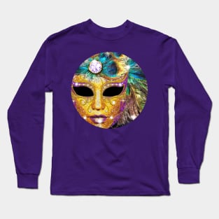 Golden Carnival Mask Long Sleeve T-Shirt